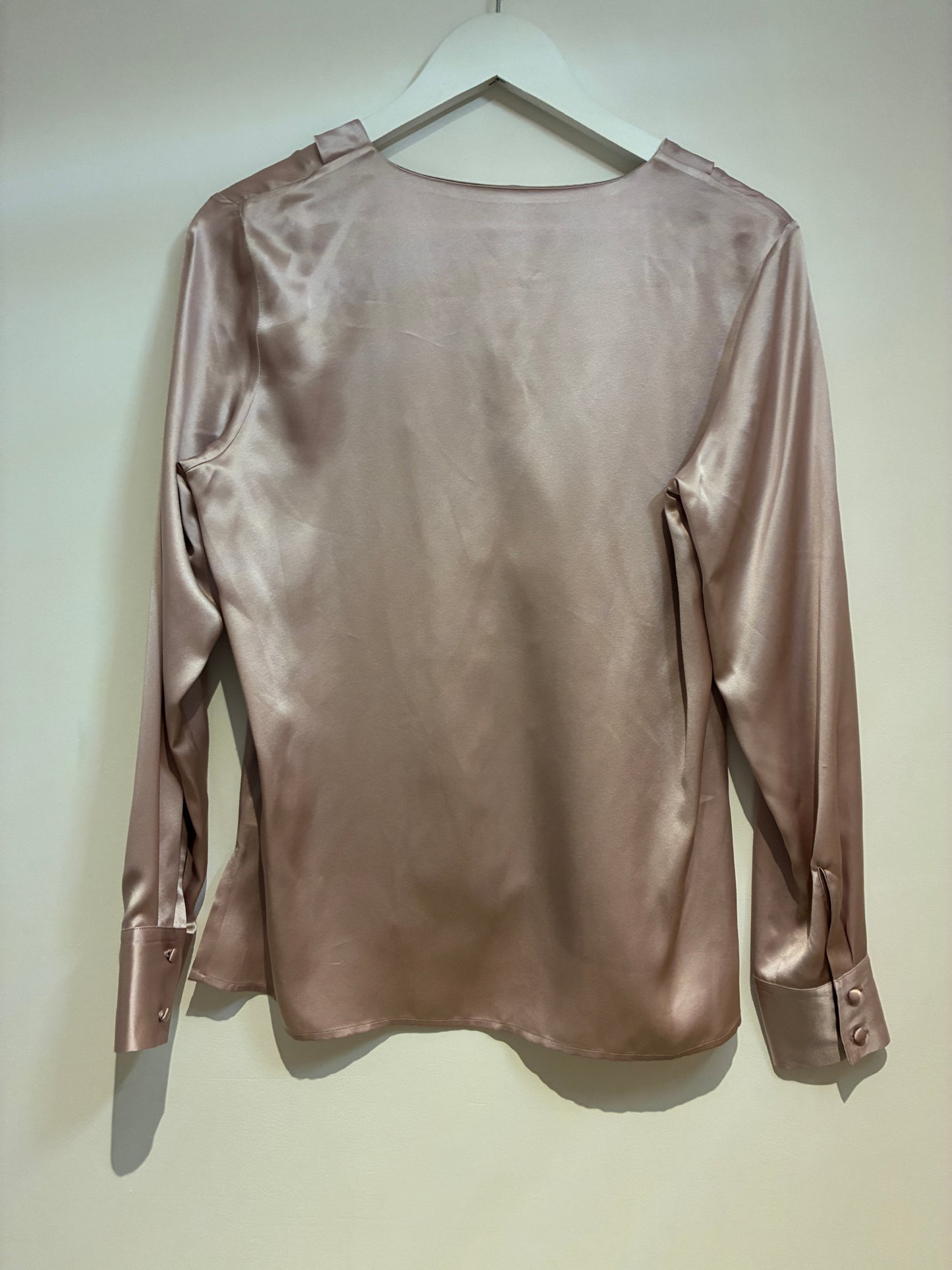 Womens Pink Satin blouse Size 10