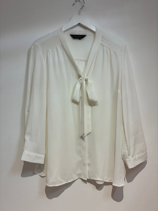 Womens Dorothy Perkins White Blouse Size 10