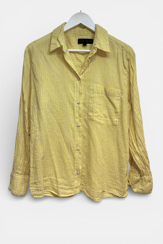 Womens Yellow Zara Shirt Size Small
