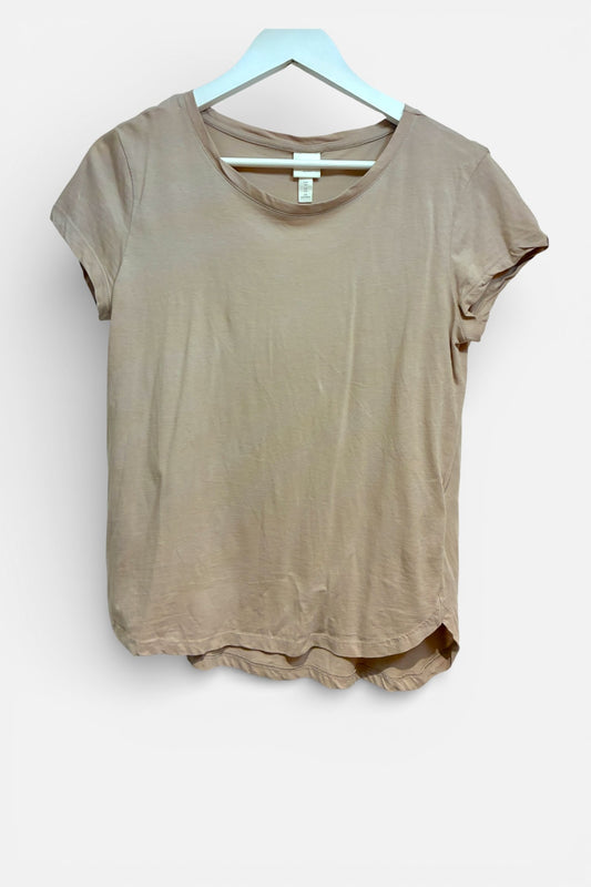 Womens H&M Light Brown T-Shirt Size Small