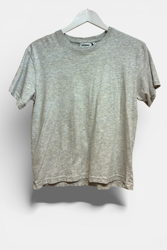 Womens Weekday Grey T-shirt Size Small