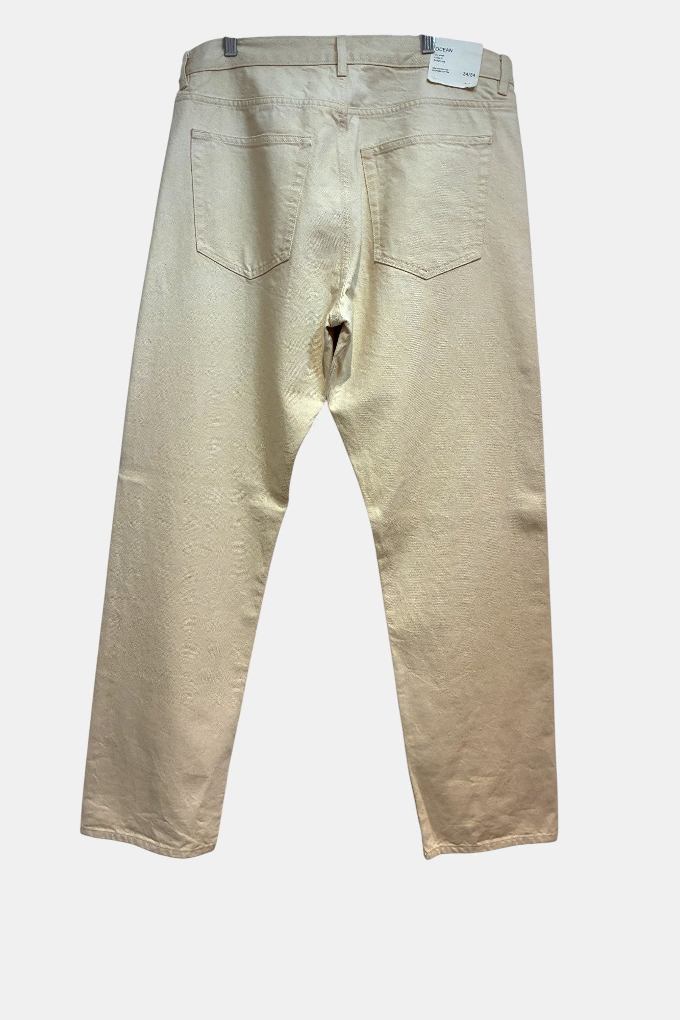 Arket Mens Cream Straight leg Jeans 34/34"
