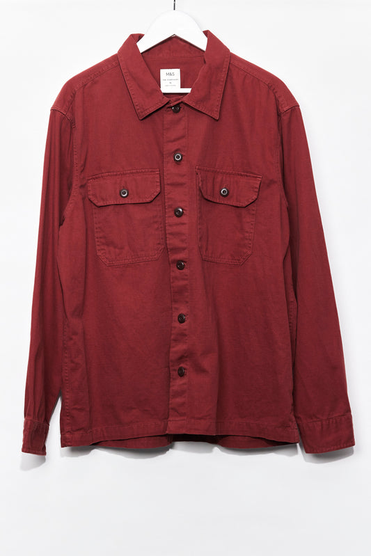 Mens Marks & Spencer Red Chore Jacket size Extra Large
