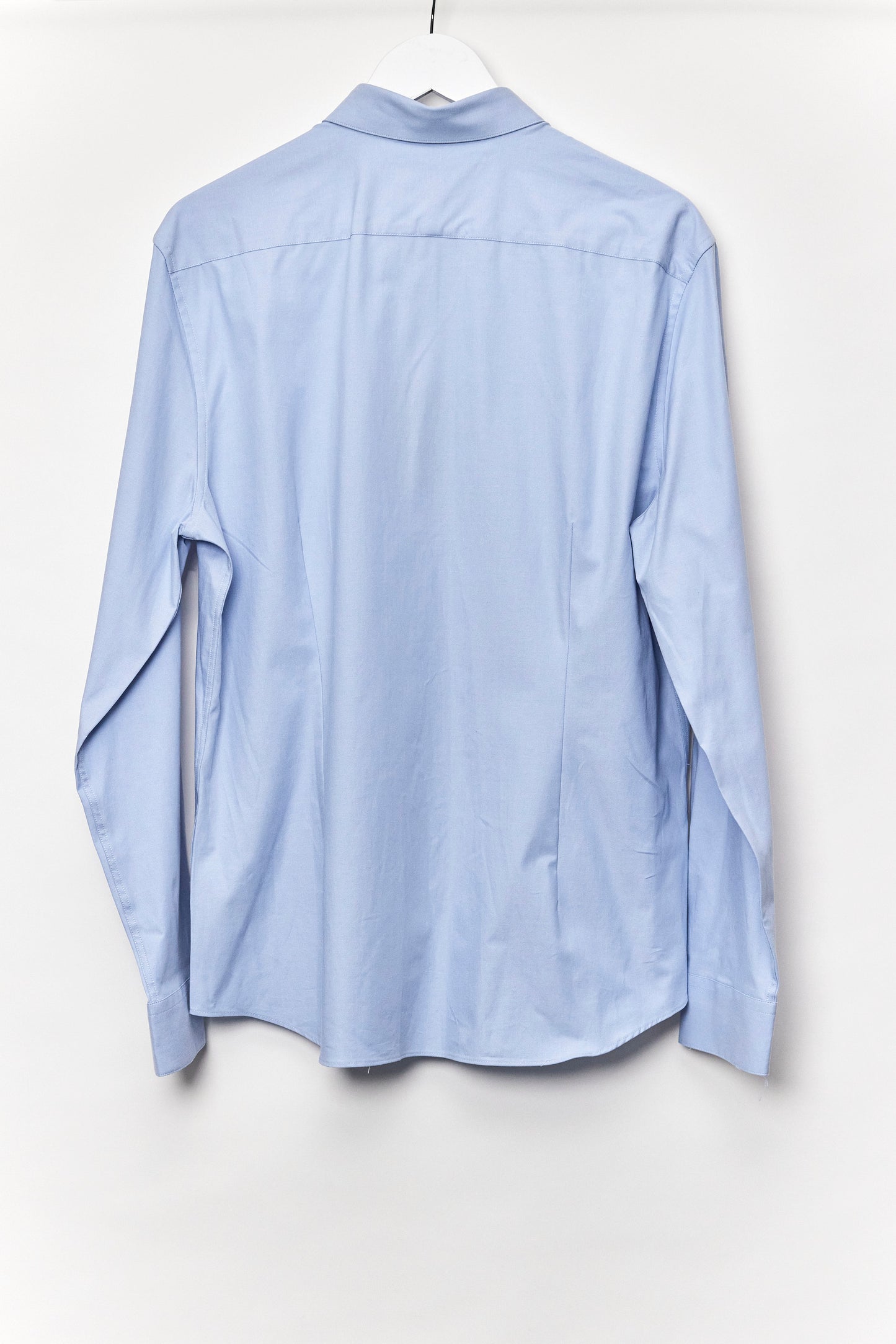Mens M&S Blue Oxford slim fit shirt size large