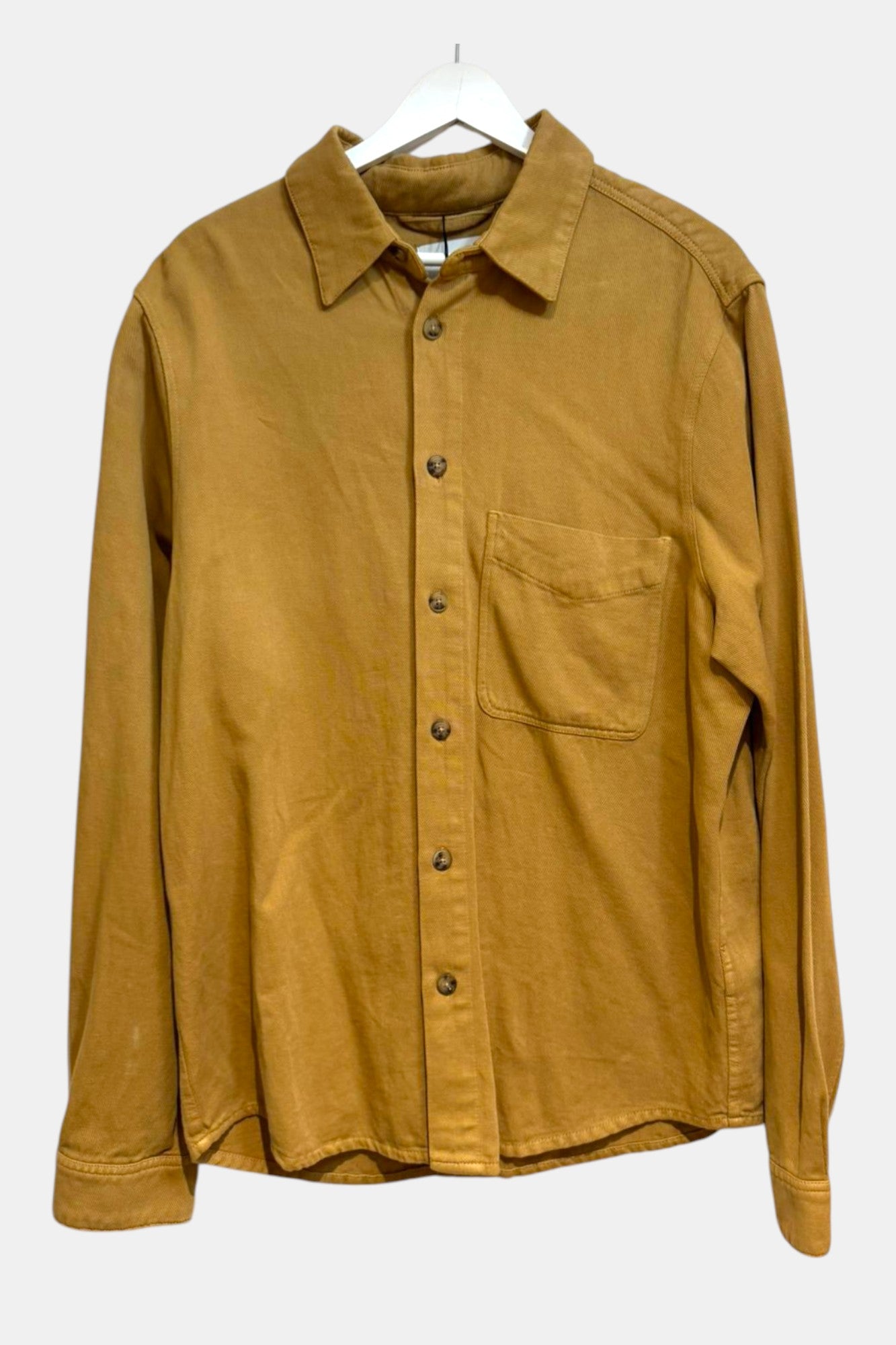 Mango Mens Yellow Over shirt size Large