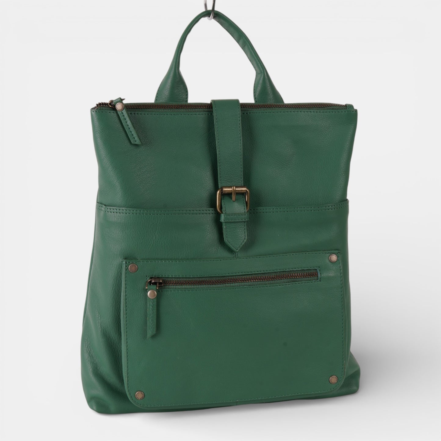 Green Leather Rucksack