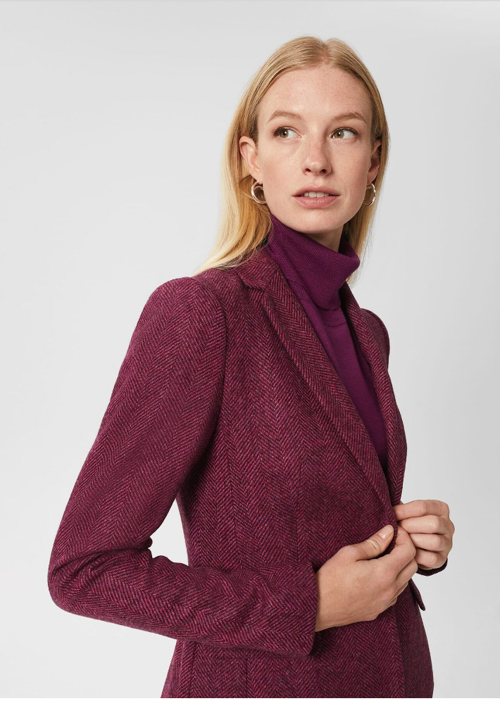 Womens Hobbs Purple tweed blazer size 10