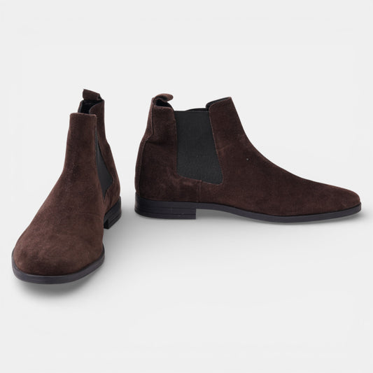 Brown Suede Chelsea Boots size 9