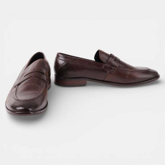 Brown Leather loafers size 9