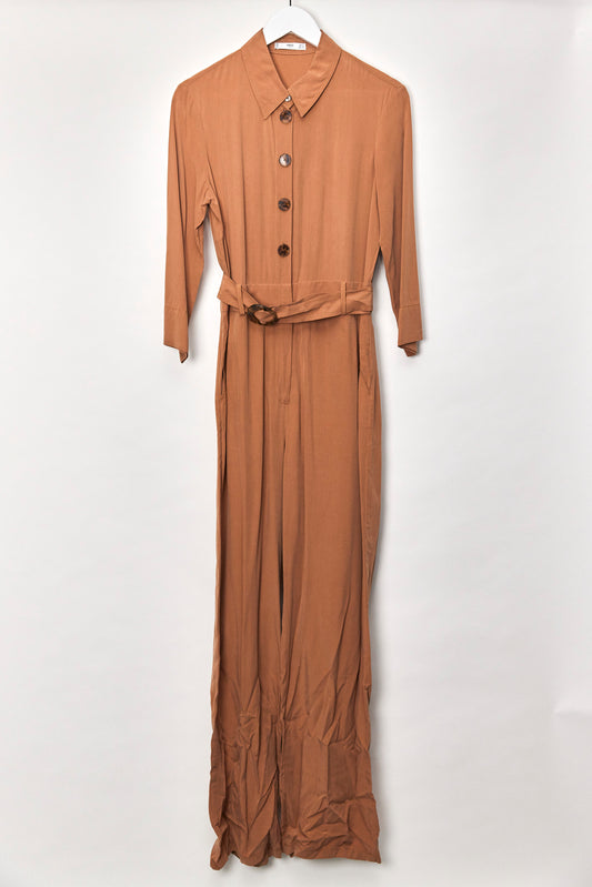 Womens Mango Brown Jumpsuit size small