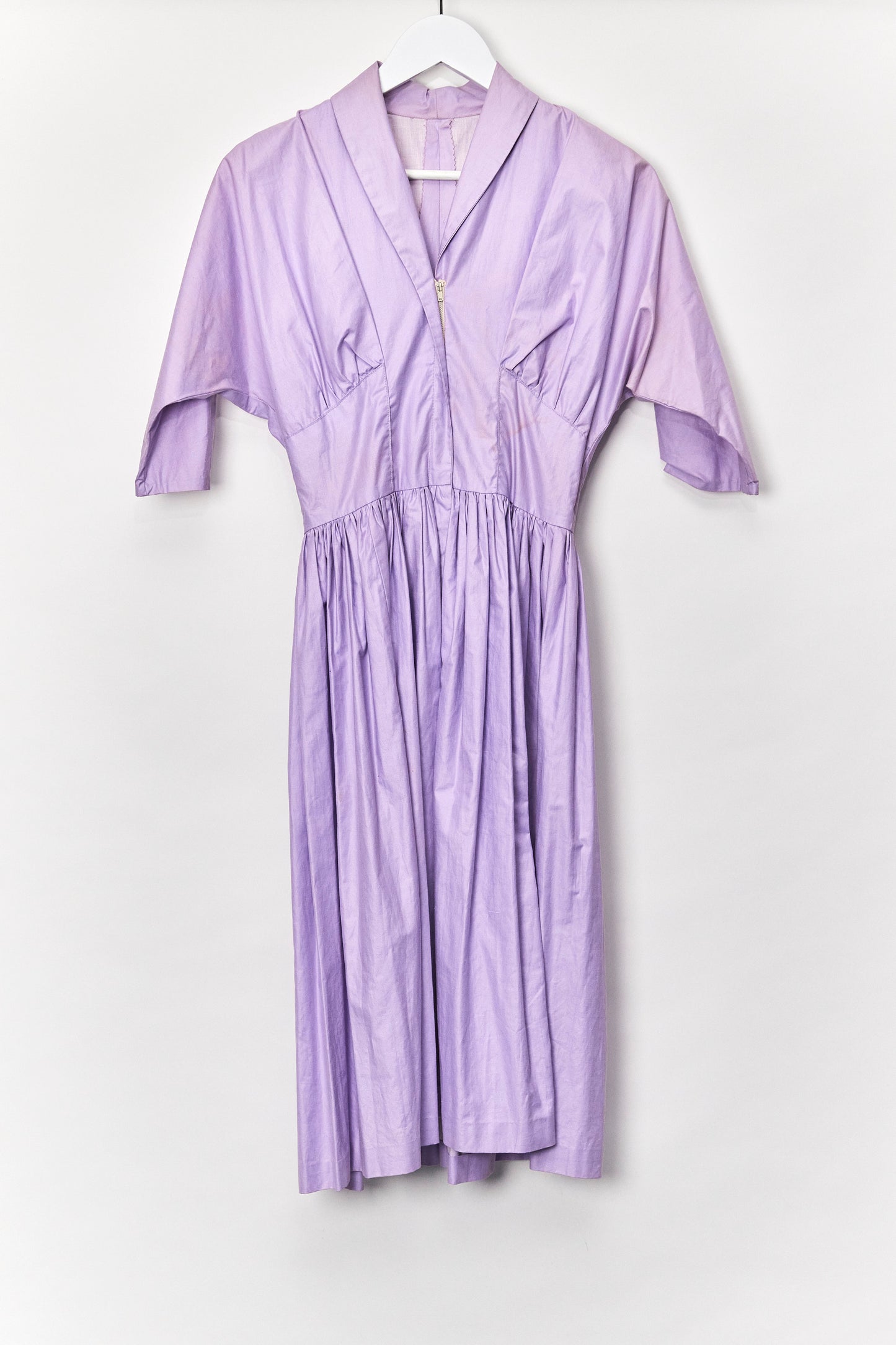 Womens lilac 1950's vintage fitted dress size small