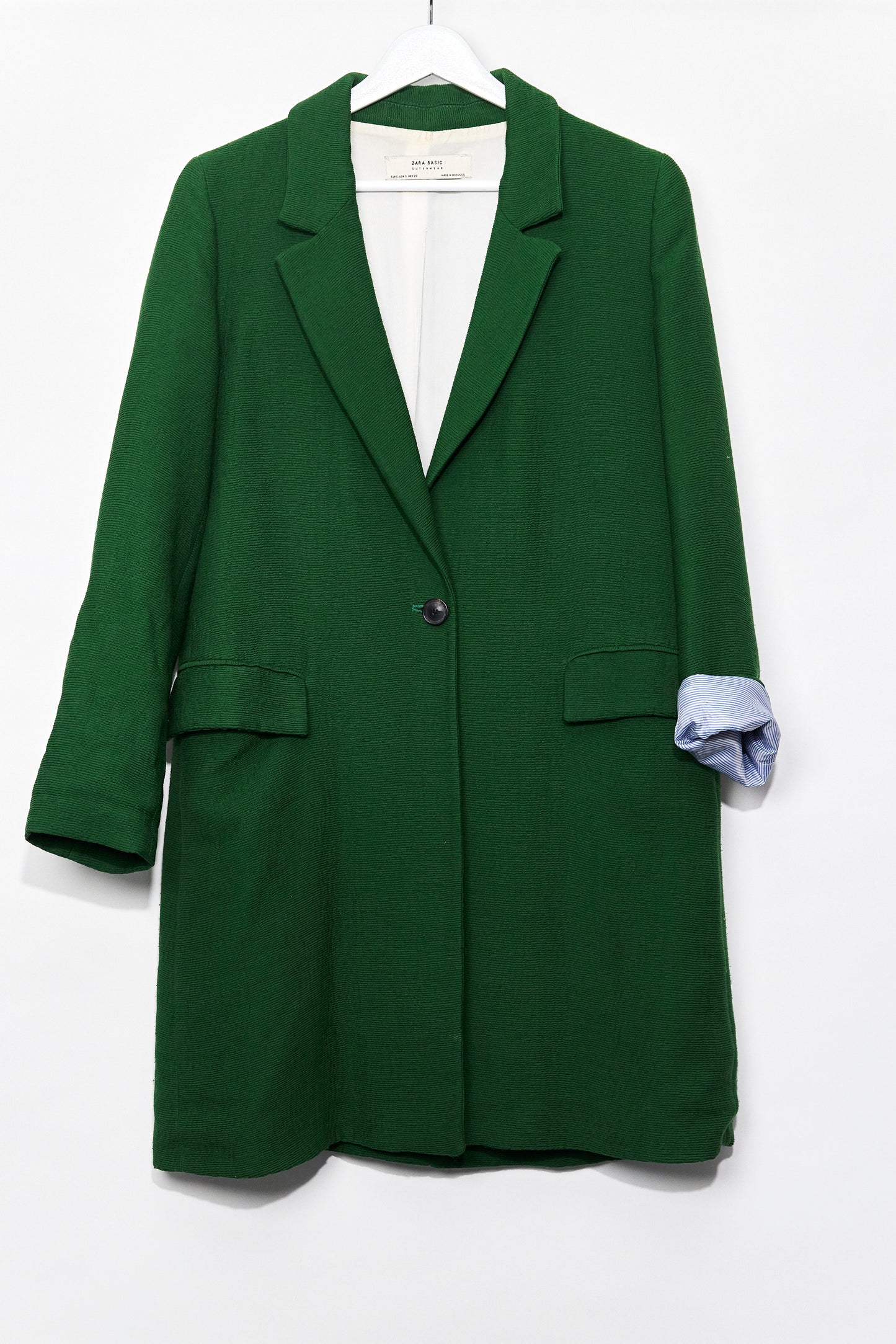 Womens Zara Green overcoat size small