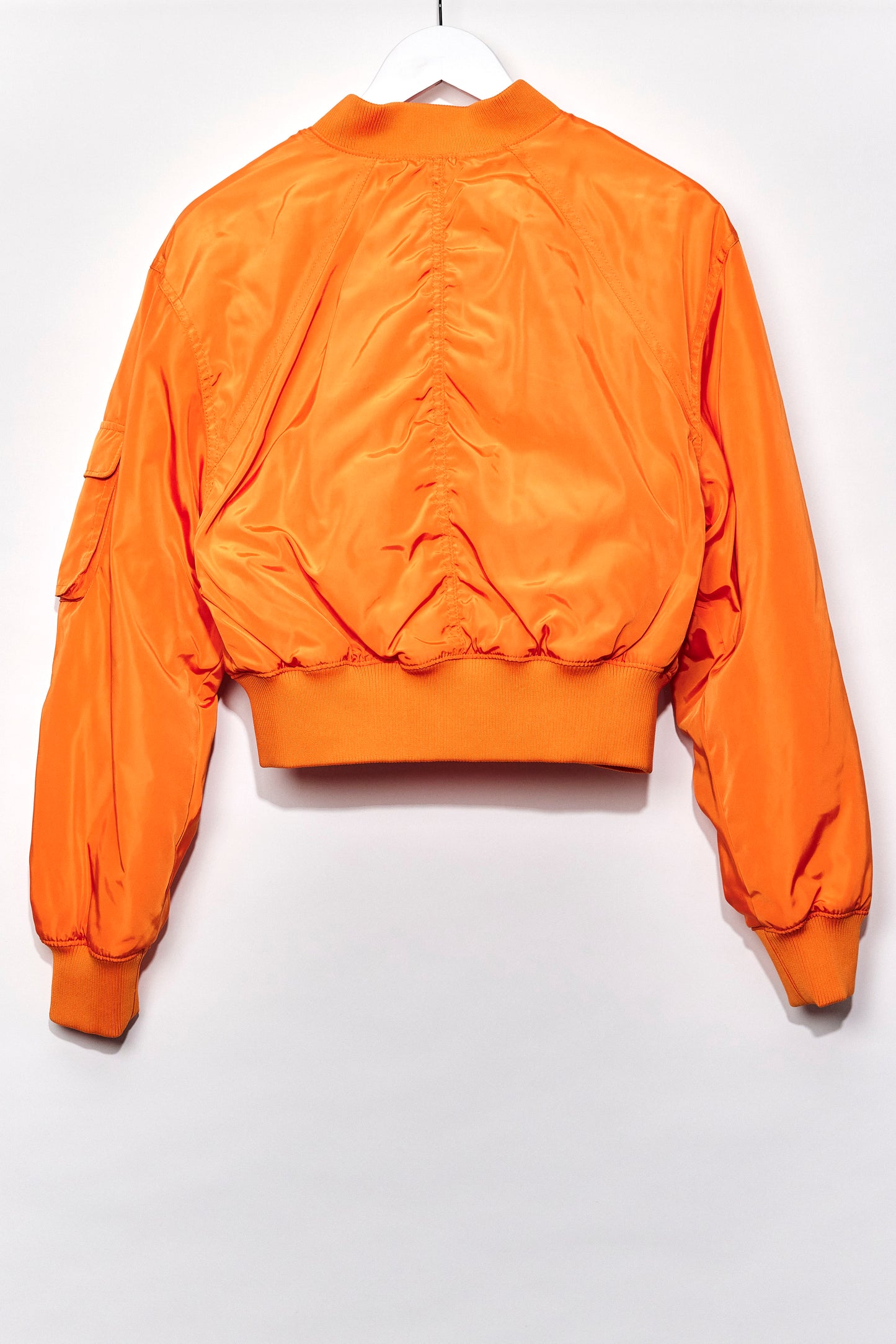 Womens H&M Orange bomber jacket size small