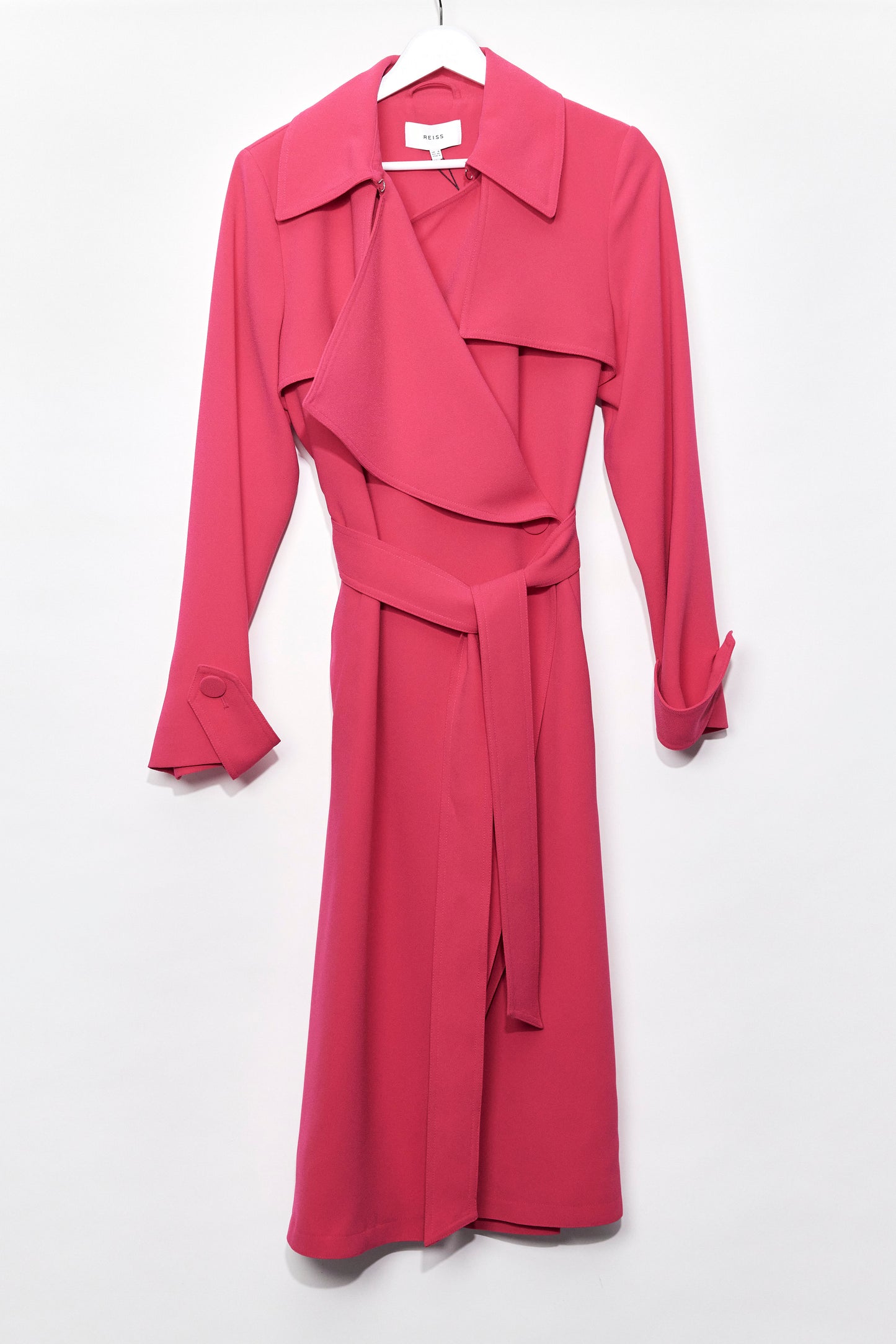 Womens Pink Reiss trench coat size 8