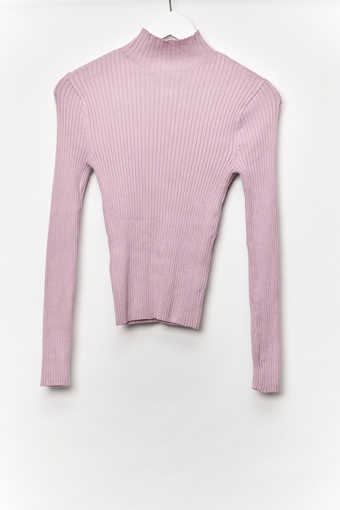 Womens Pink Ribbed Turtle neck sweater Size Small