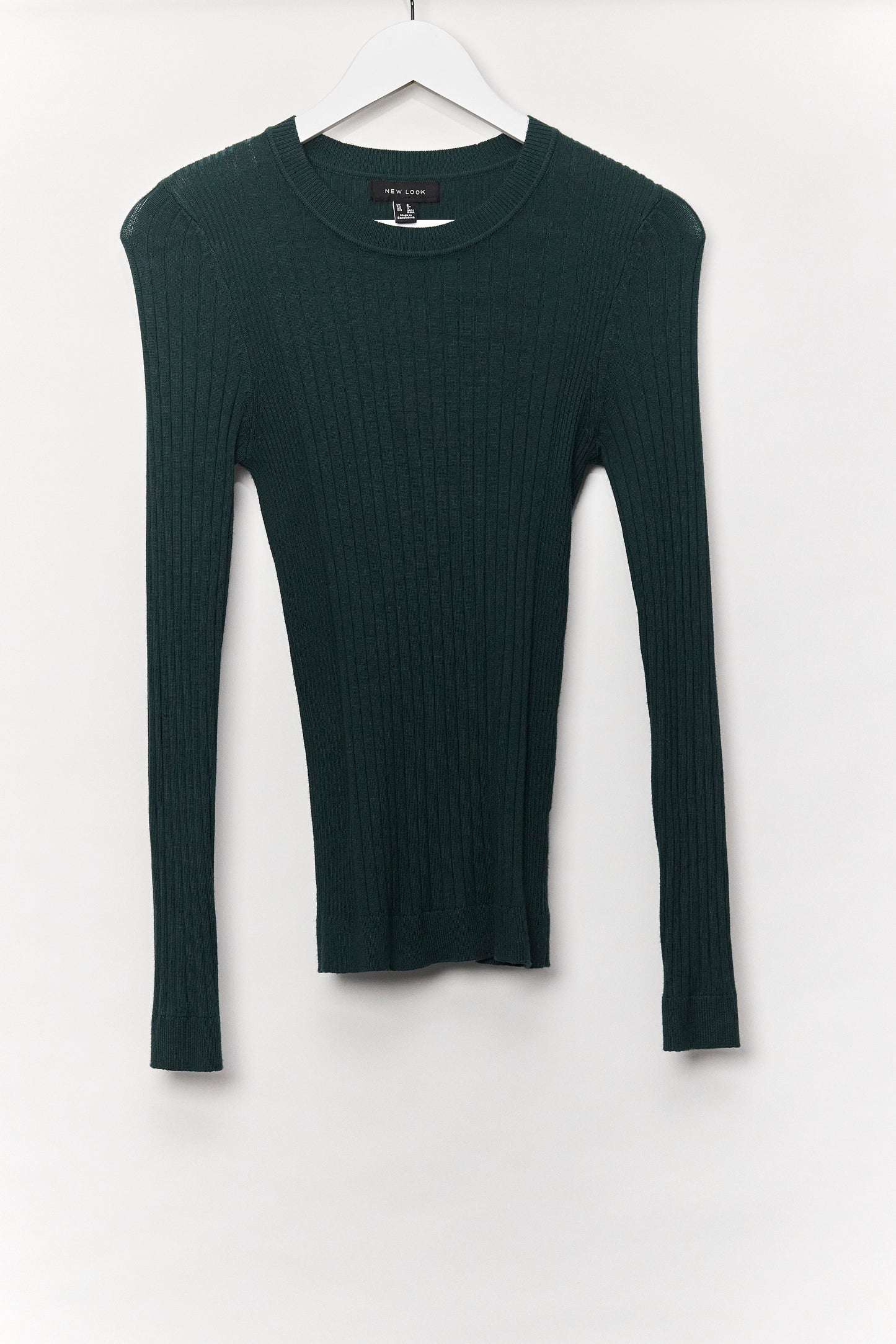 Womens New Look Green Ribbed sweater Size 8