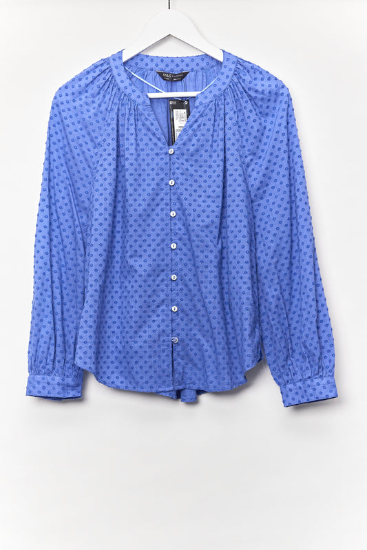 Womens M&S Blue Blouse size Small
