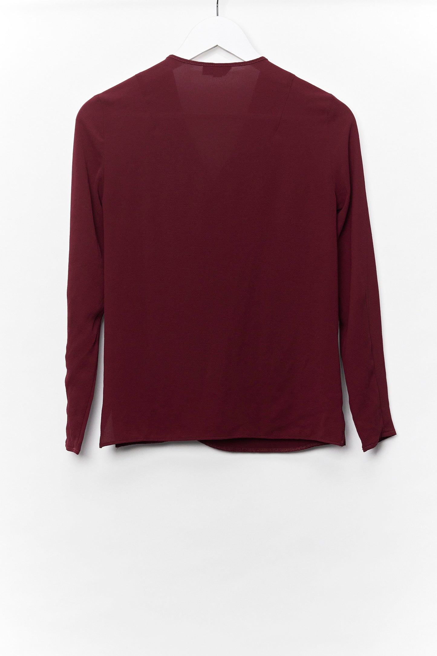 Womens Topshop Burgundy Twist Front Blouse Size 6