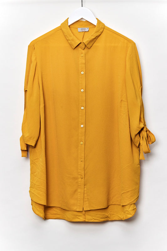 Womens Papaya Yellow Short Sleeve Blouse Size 20