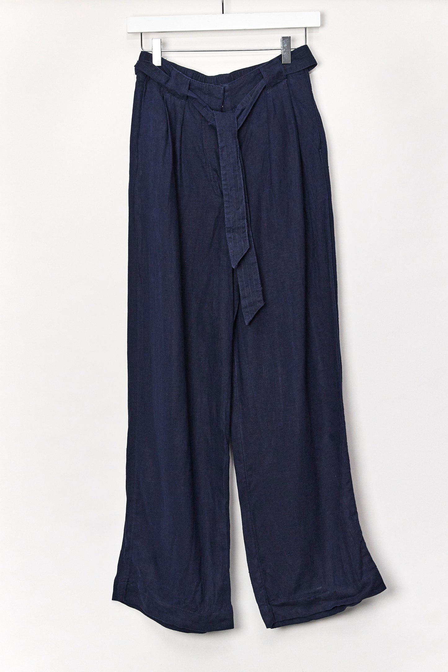 Womens Navy linen M&S Trousers size 10