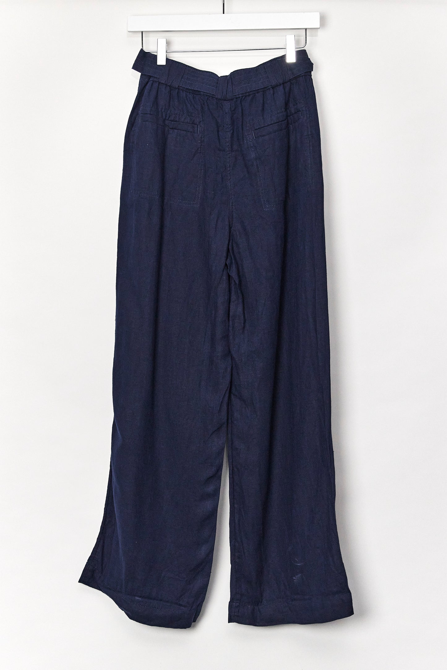 Womens Navy linen M&S Trousers size 10