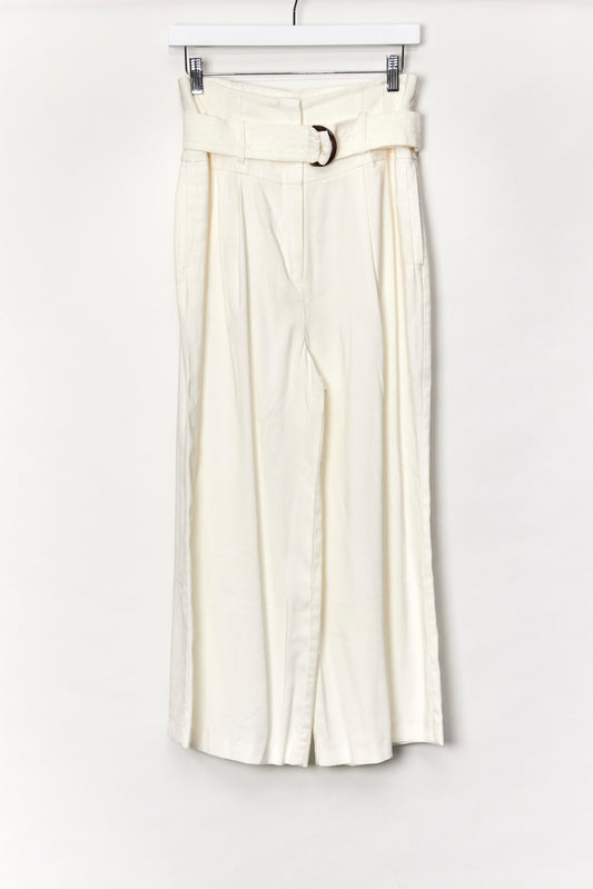 Womens Topshop White Trousers with Belt size Small