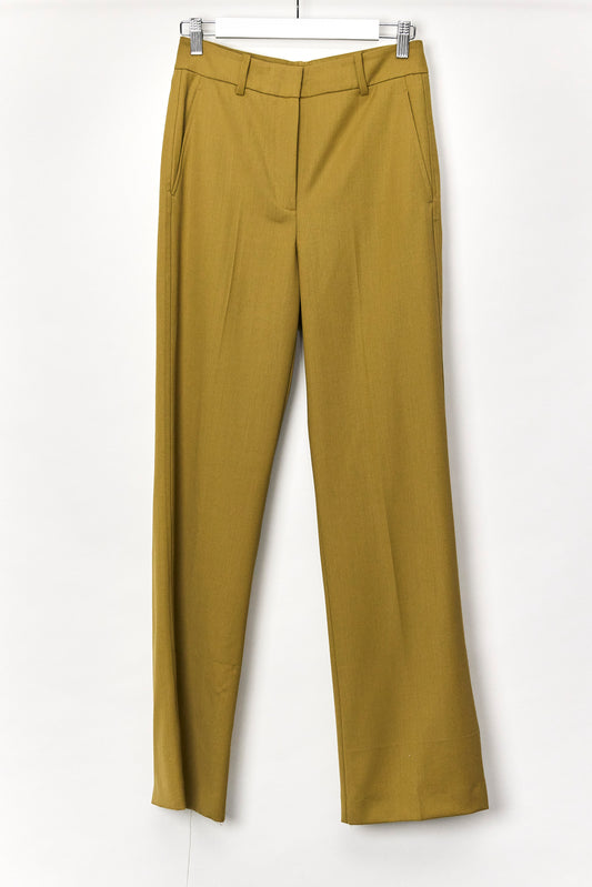 Reiss Womens Mustard Tailored Trousers Size Extra Small
