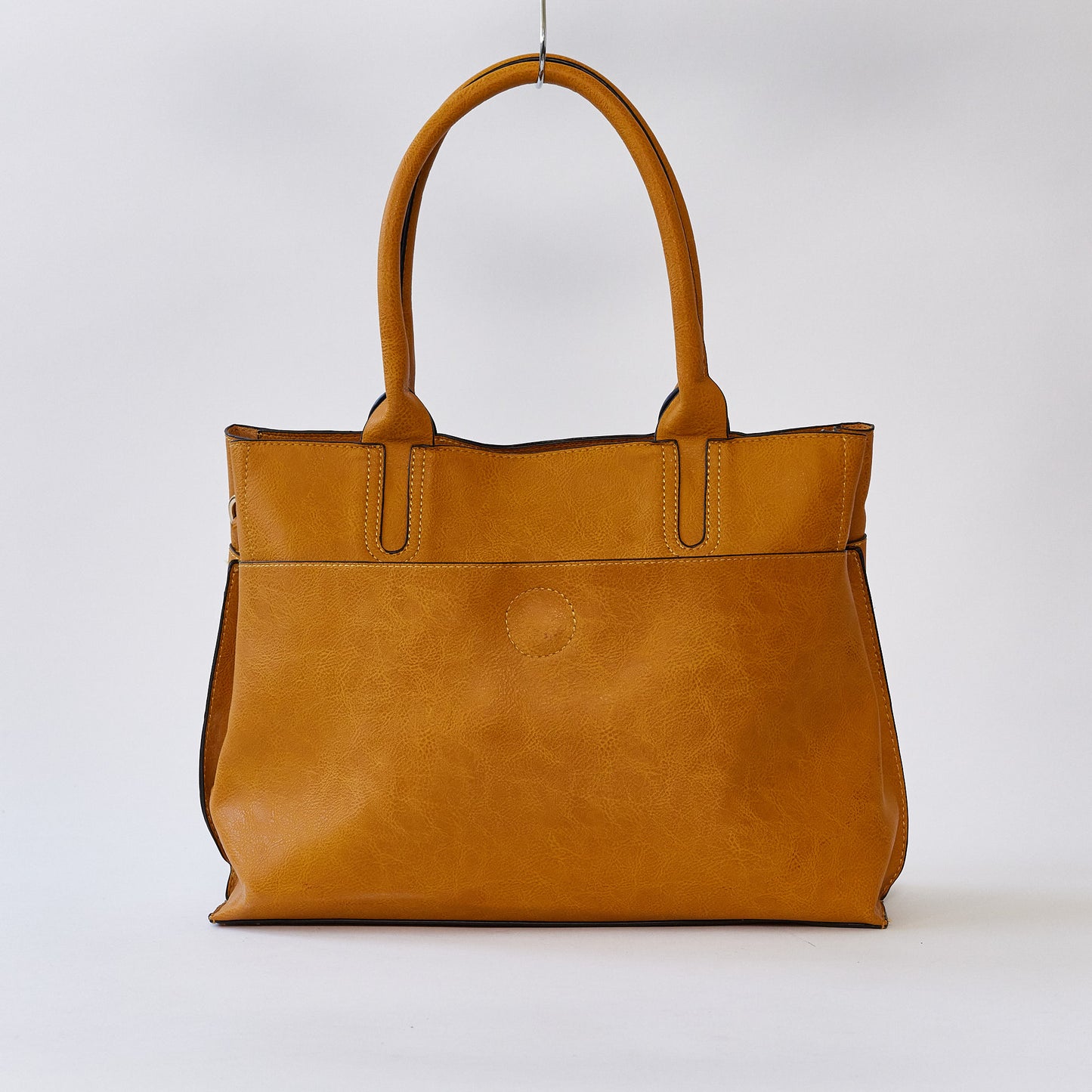 Mustard Yellow leatherette tote bag
