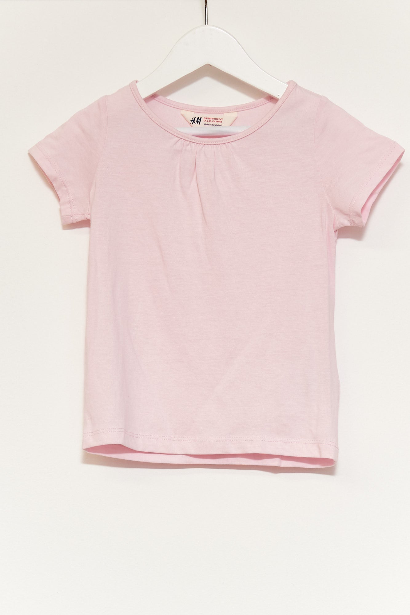 Kids H&M Light Pink T-shirt age 4