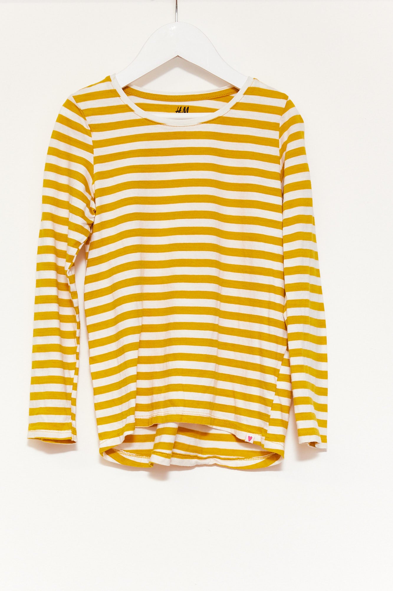 Kids H&M Yellow Stripe T-shirt age 6-8