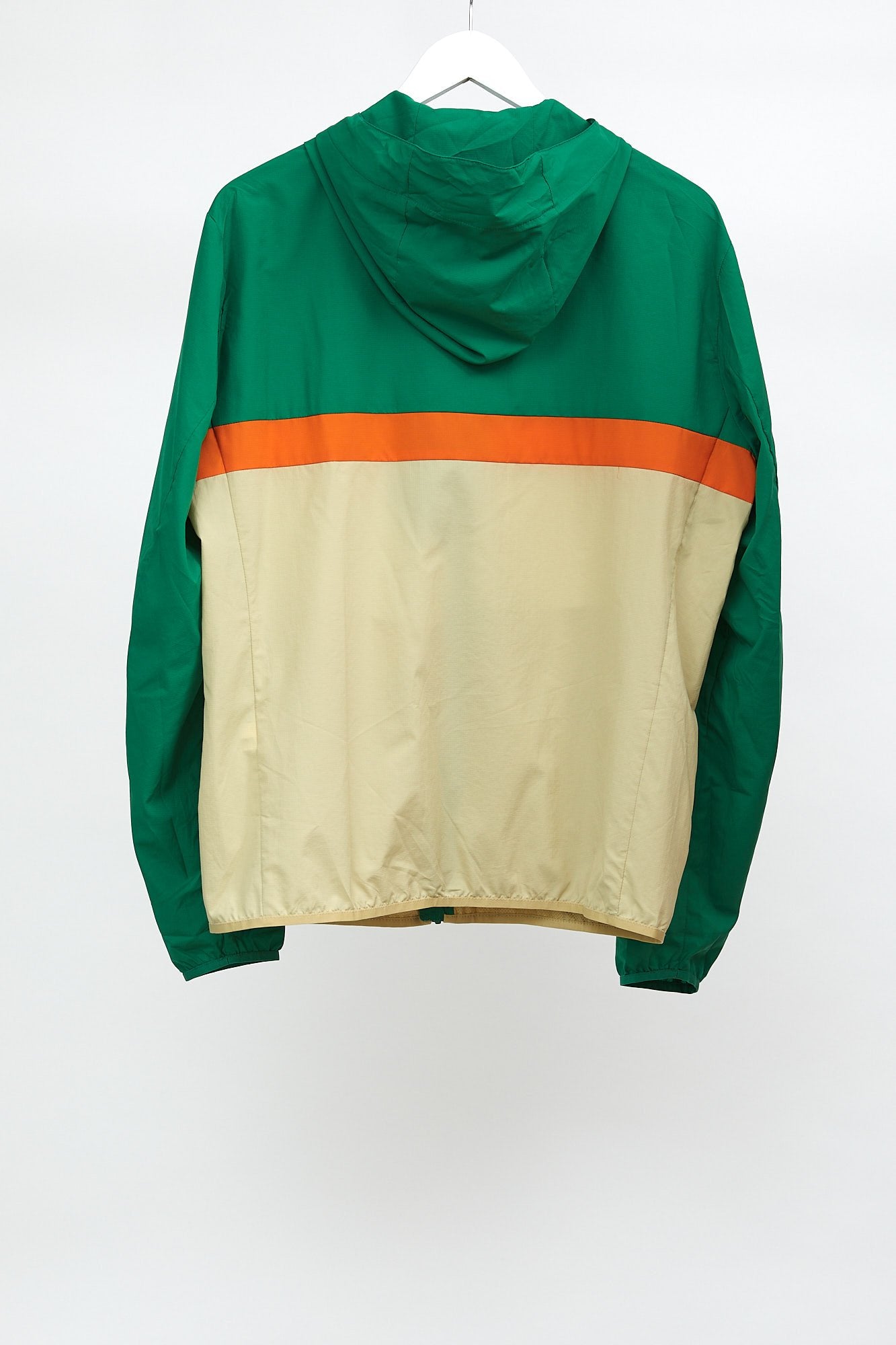 Mens Green, Orange & Cream Uniqlo Coat: Size Medium