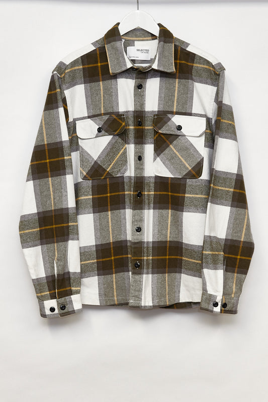 Mens Selected Homme Checked Overshirt size Large