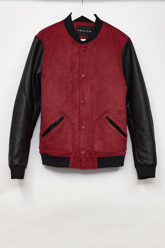 Mens Frilivin red varsity style jacket size medium