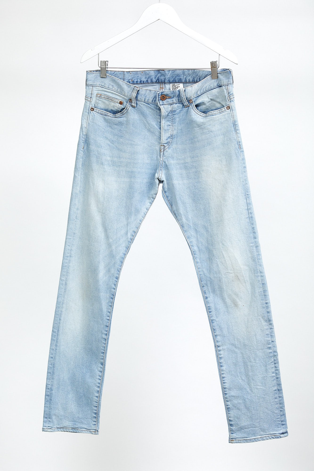 H&M Light Blue Straight Slim Fit Jean: W32 L32