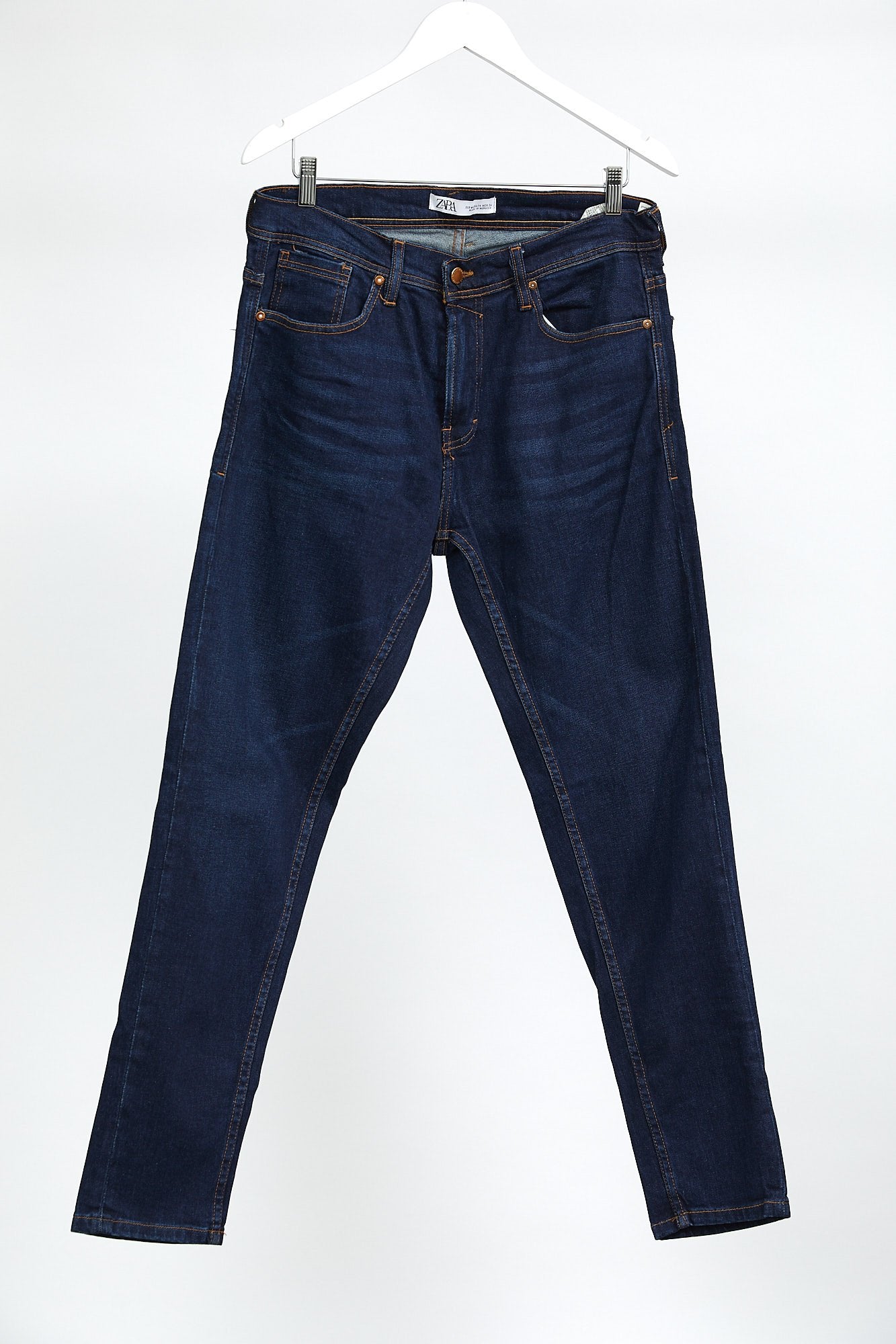 Dark Blue Zara Slim Leg Denim Jean: W34 L34