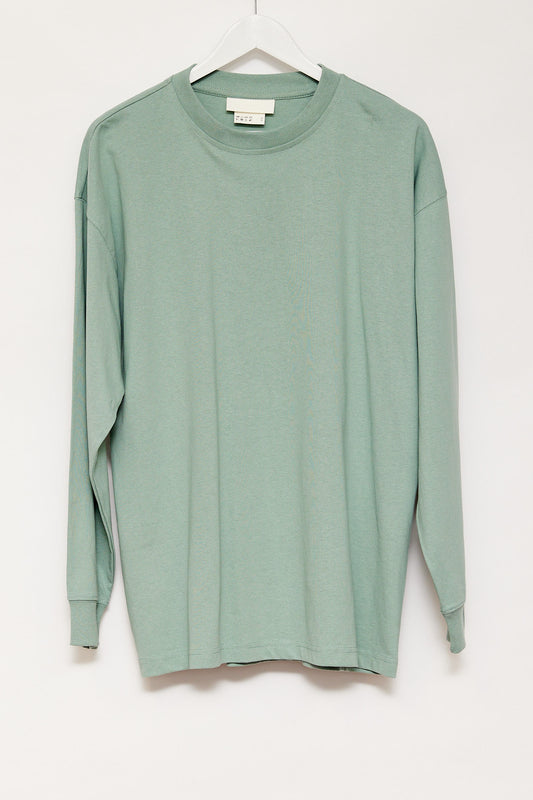 Mens H&M green sweatshirt style T-shirt size medium