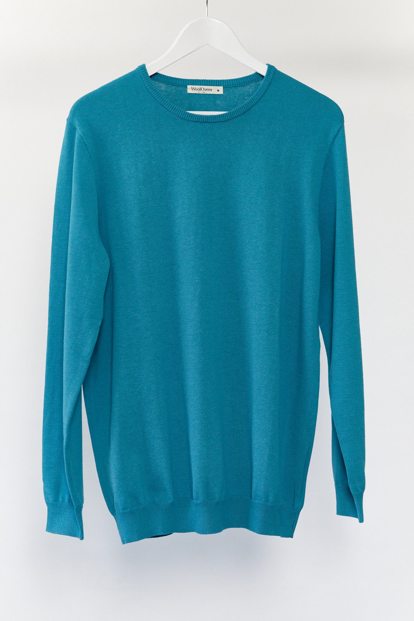 Mens WoolOvers green blue jumper size medium