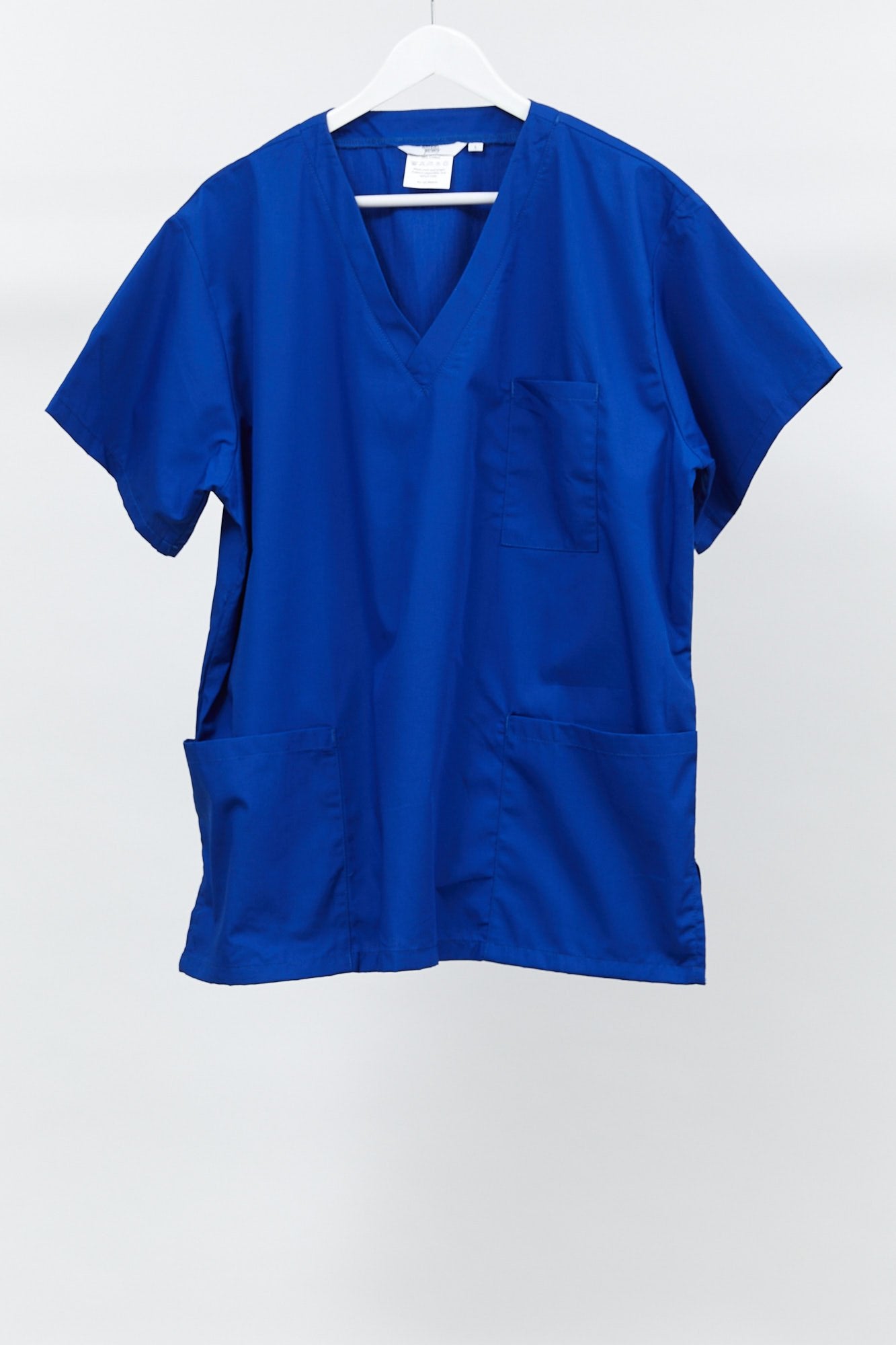 Blue scrubs medical top: size Medium