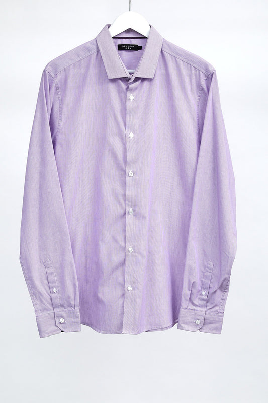Mens New Look Purple Stripe Shirt: Size Large