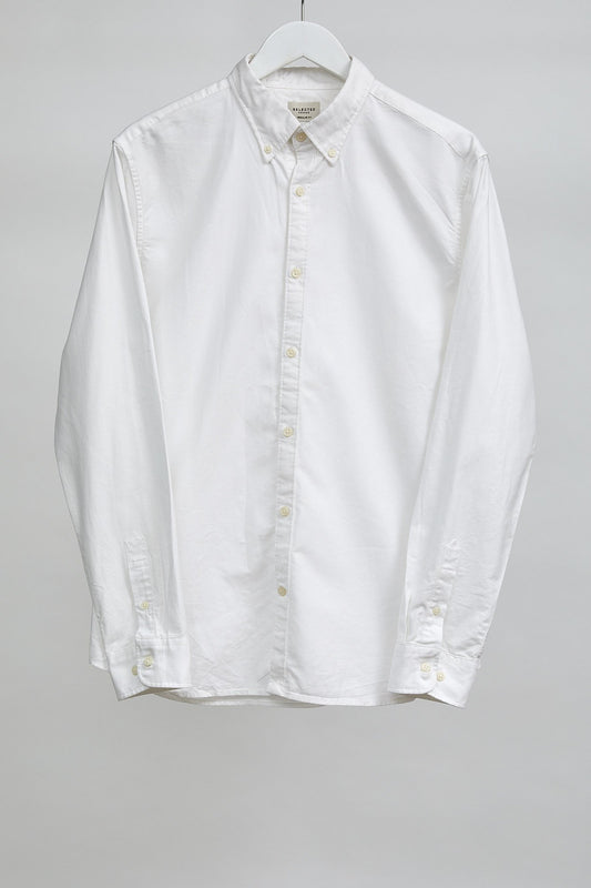 Mens Selected Homme White Oxford Shirt: Size Large