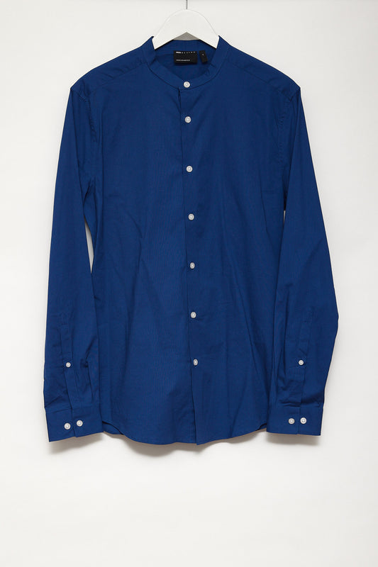 Mens ASOS Design Blue collarless shirt size medium