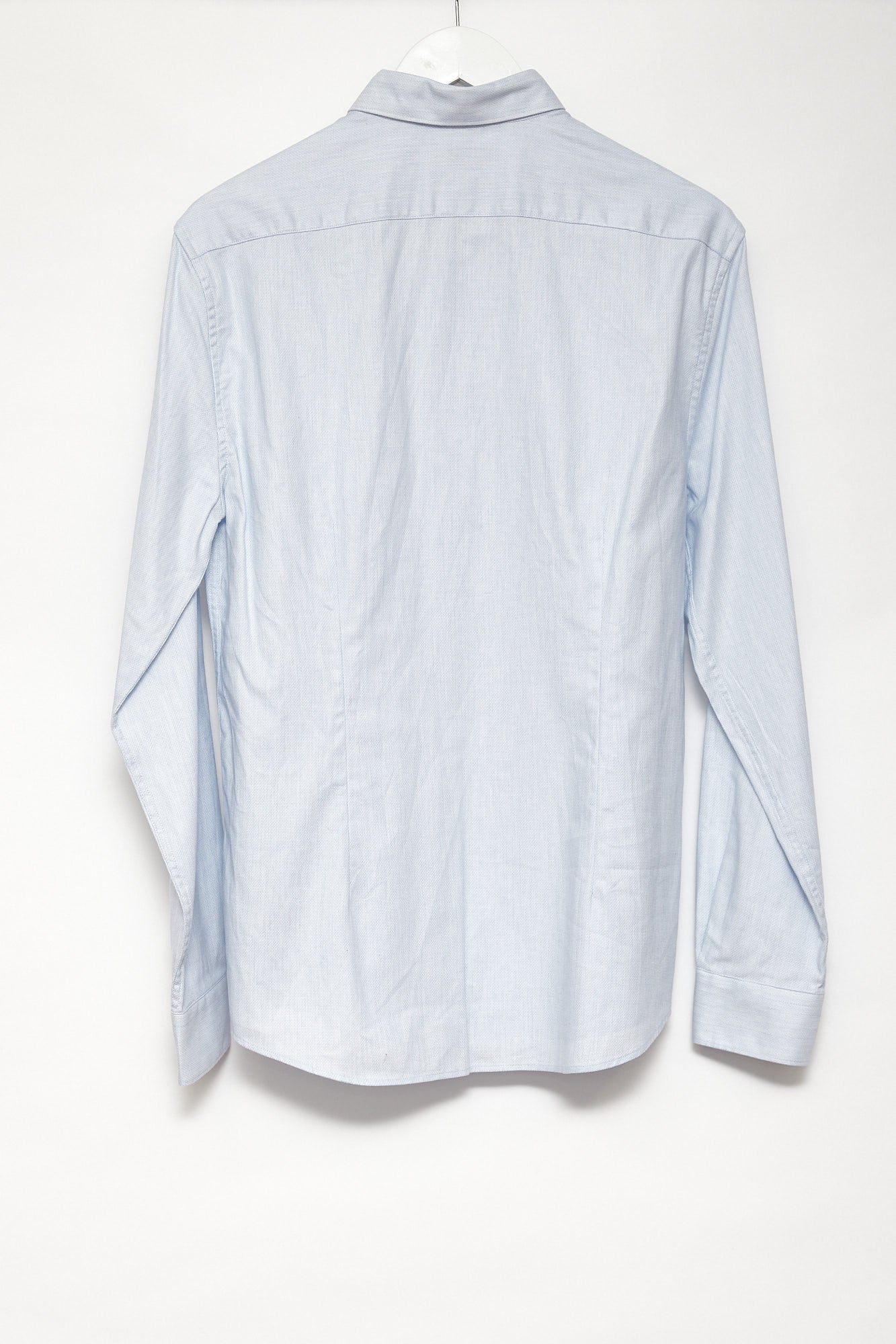 Mens M&S blue texture Oxford shirt size medium