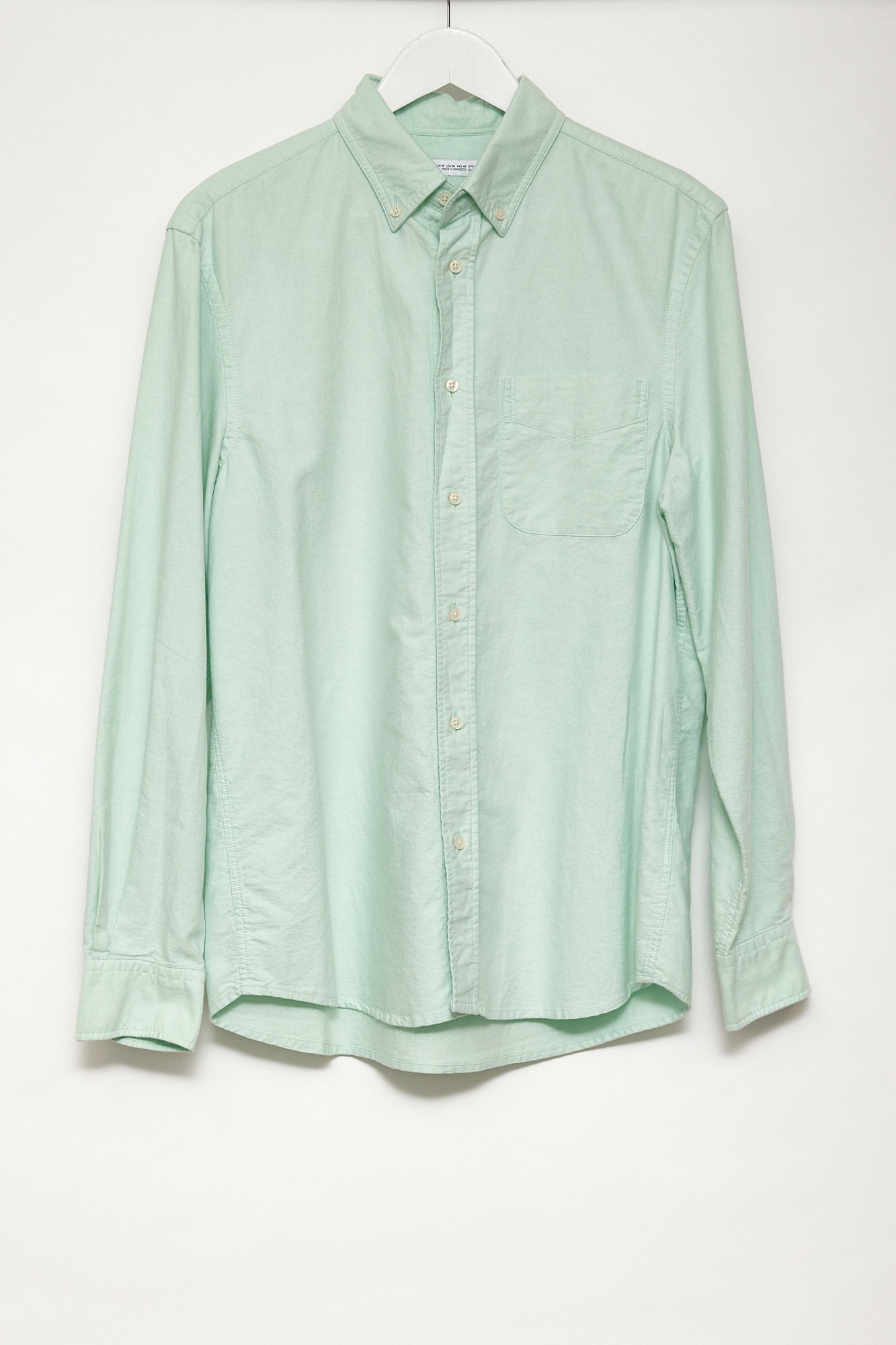 Mens Zara Light green Oxford shirt size Large