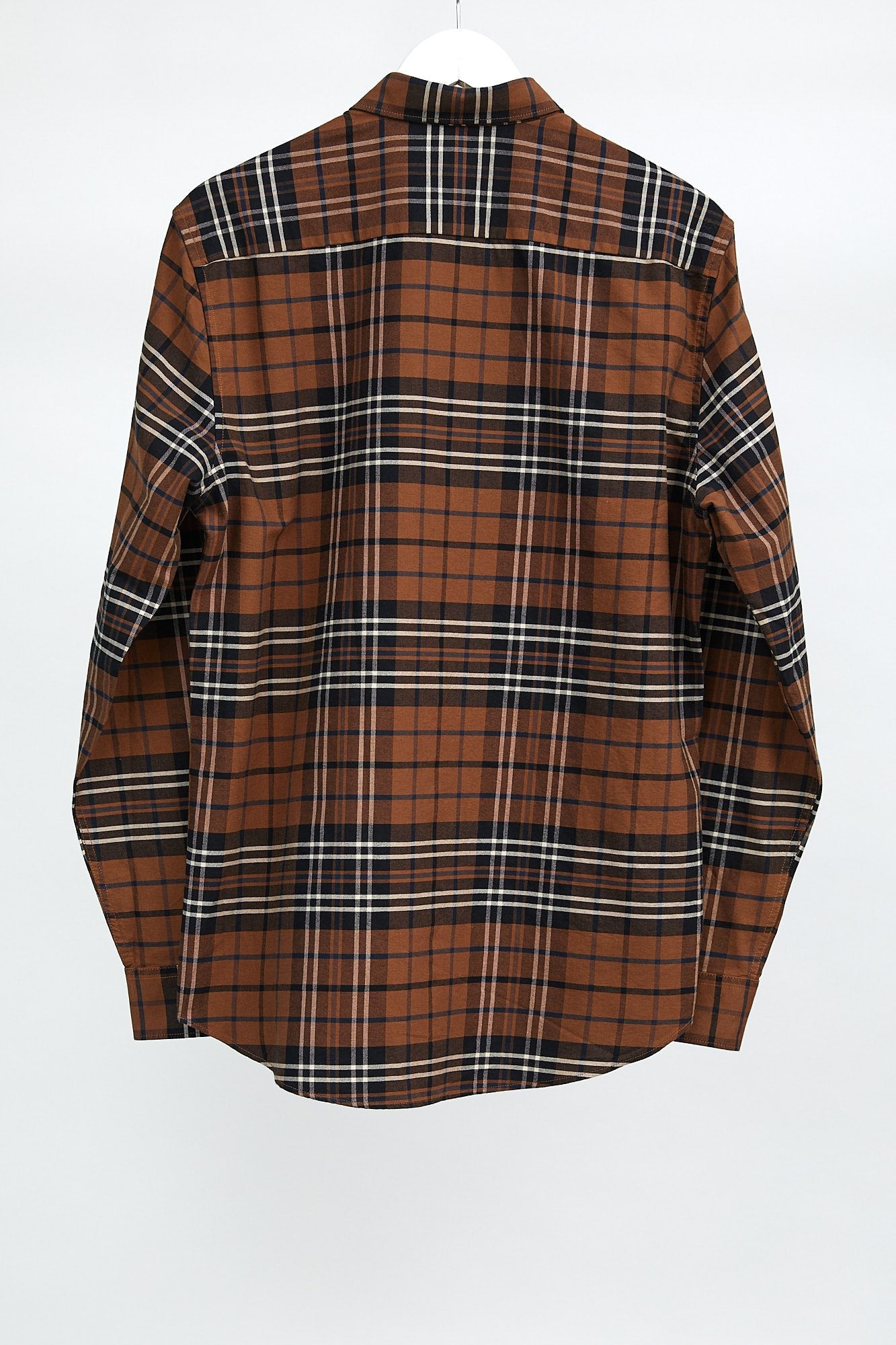 Mens H&M Brown Check Shirt: Size Medium