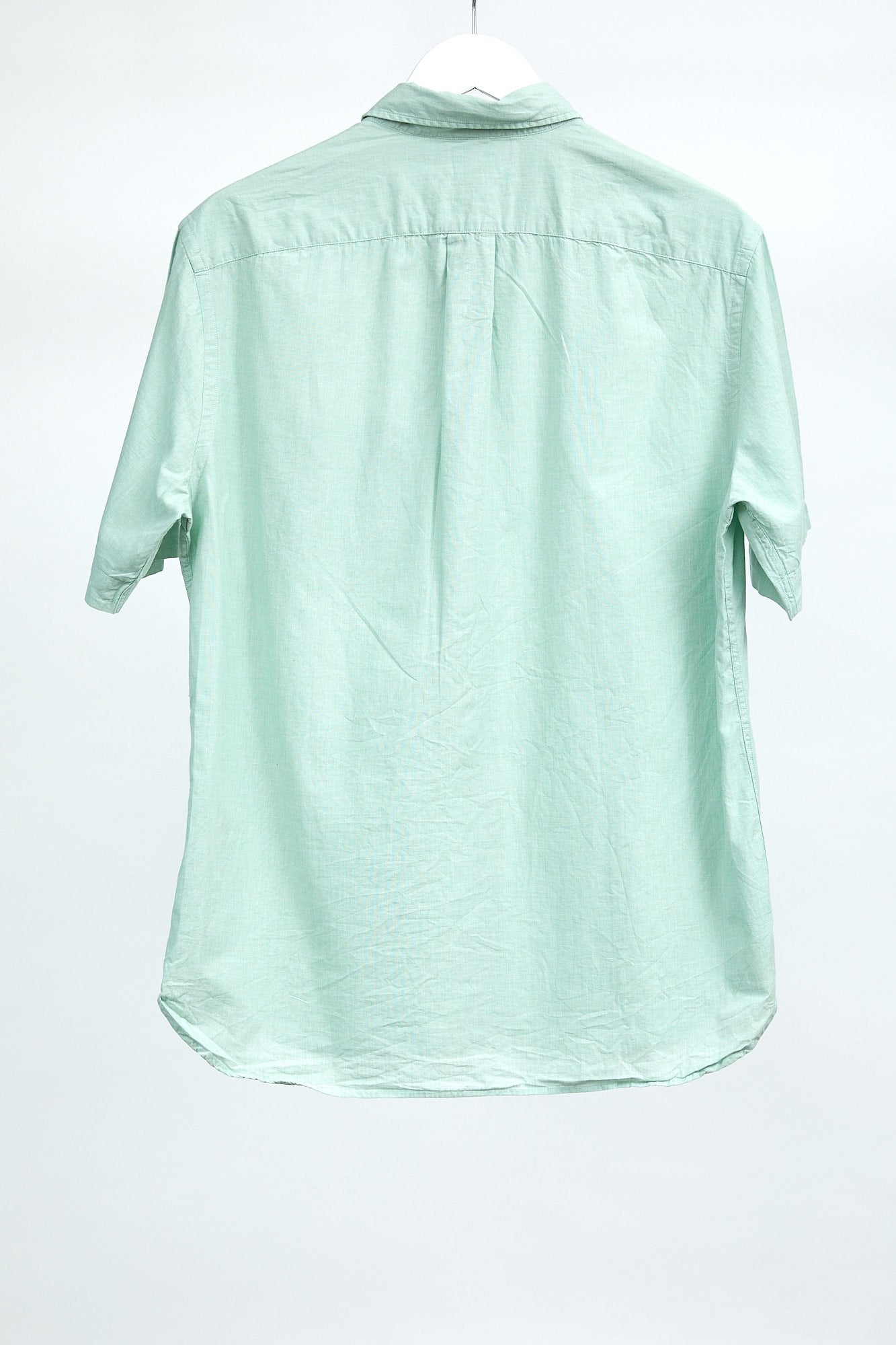 Mens H&M Green Short Sleeve Oxford Shirt: Size Medium