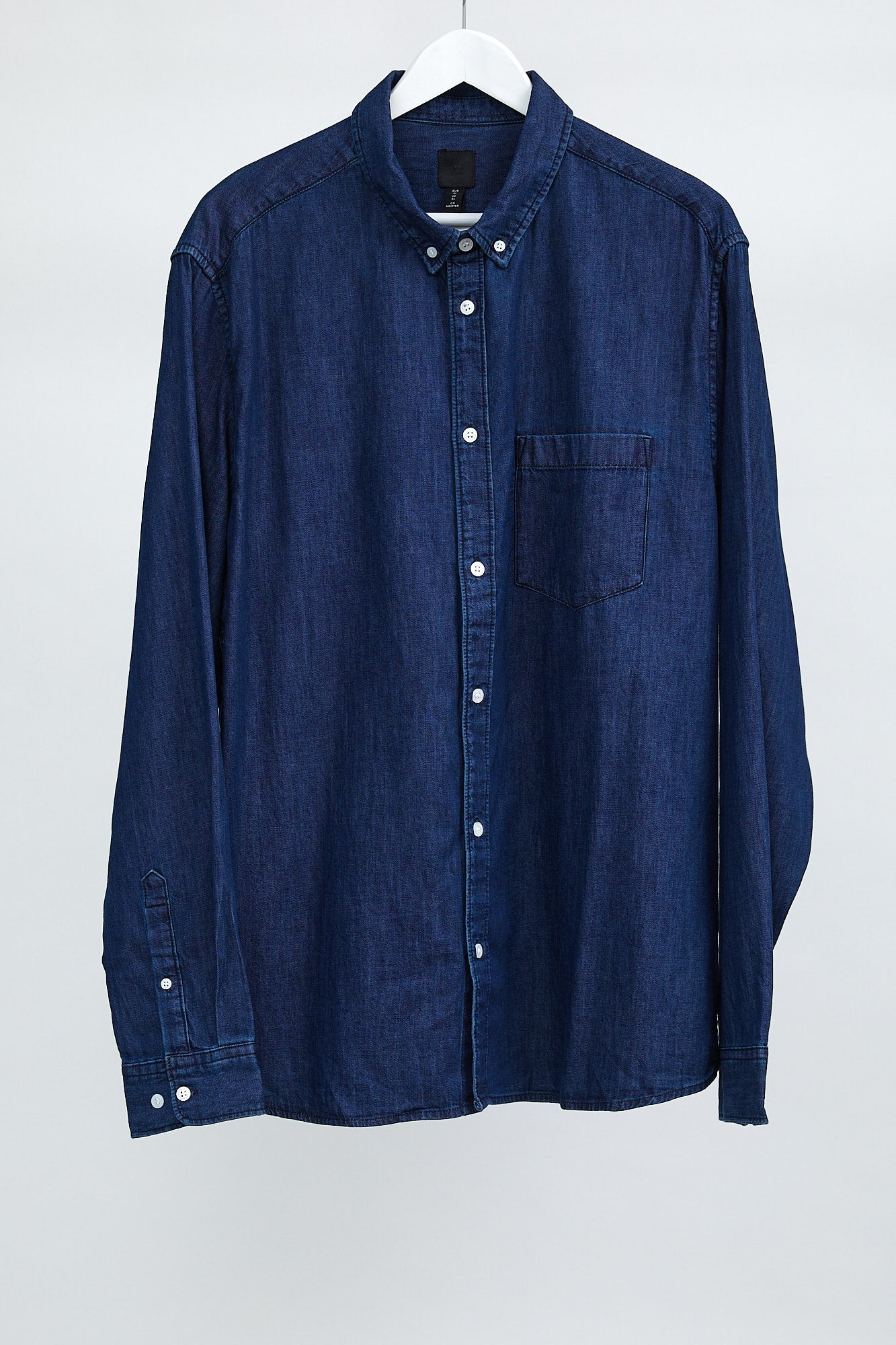Mens H&M Blue Denim Shirt: Size Extra Large