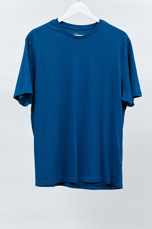 Mens M&S blue t-shirt: Size Large