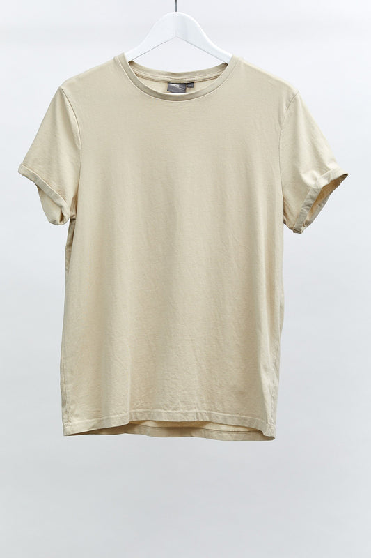 Mens Neutral Cream T-Shirt: Size Medium
