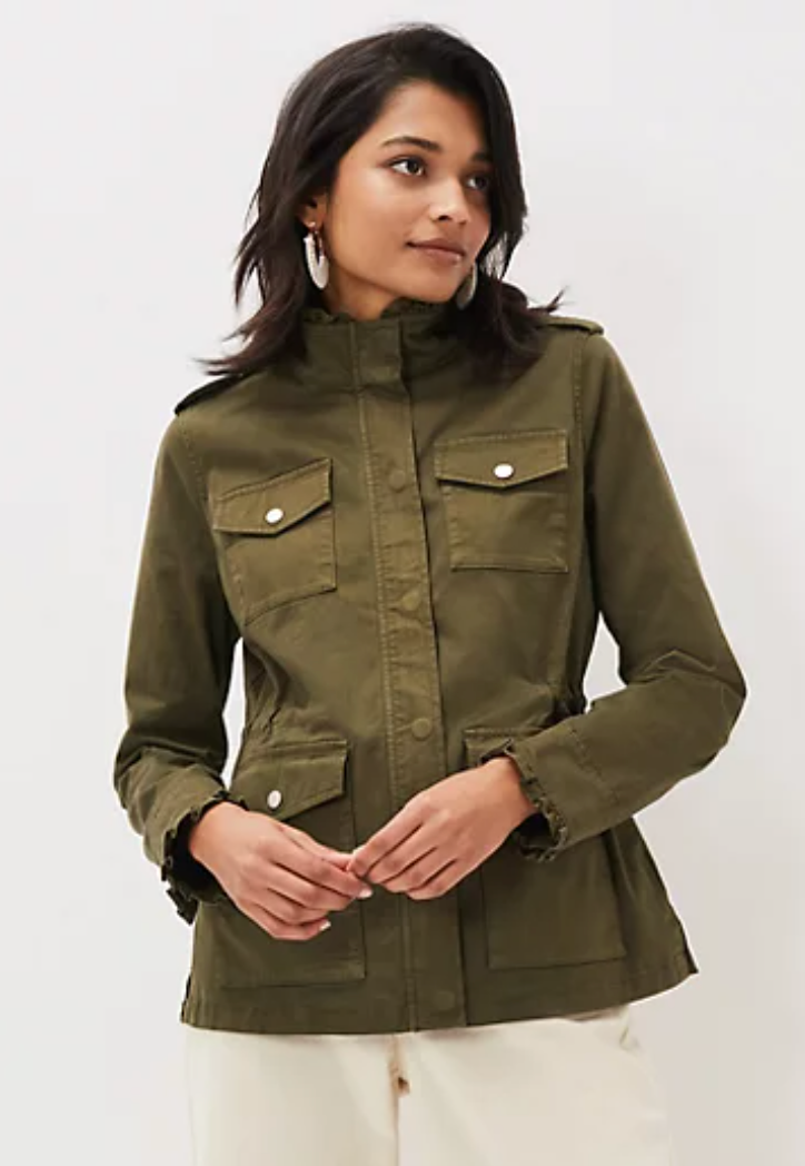 Khaki utility jackets discount
