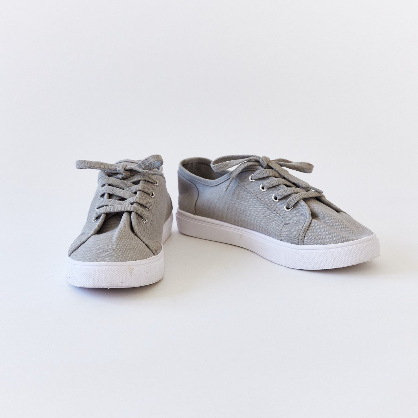 Grey Lace up Plimsoll size 6